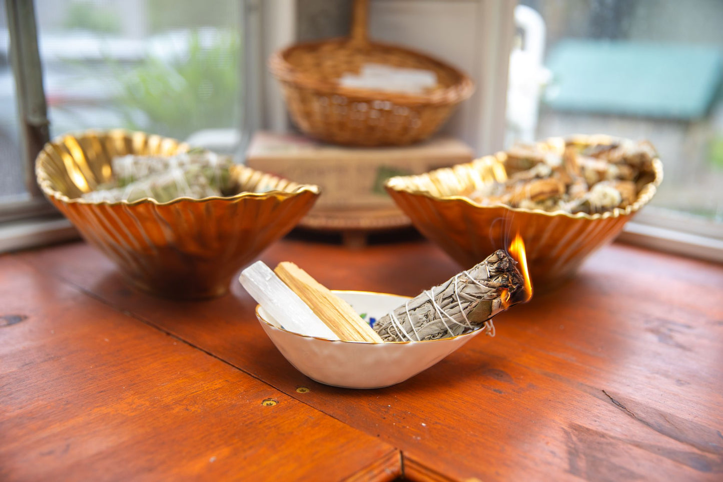 Sage, Selenite, Palo Santo Stick bundle pack